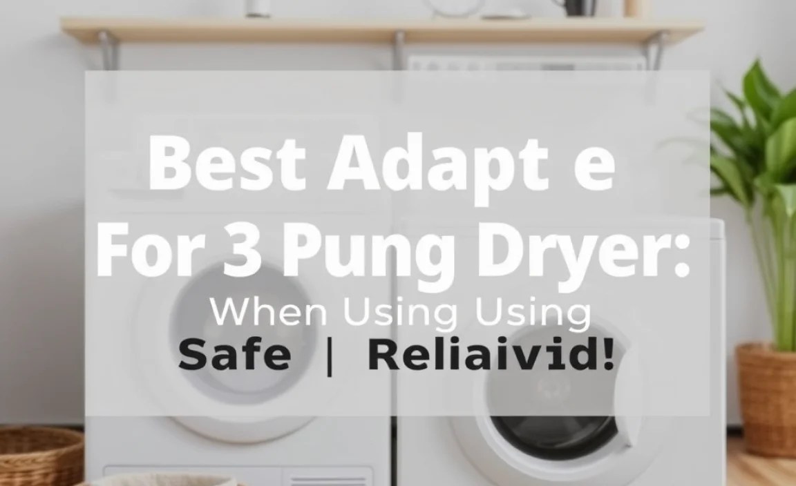 Safety Considerations When Using Dryer Adapters