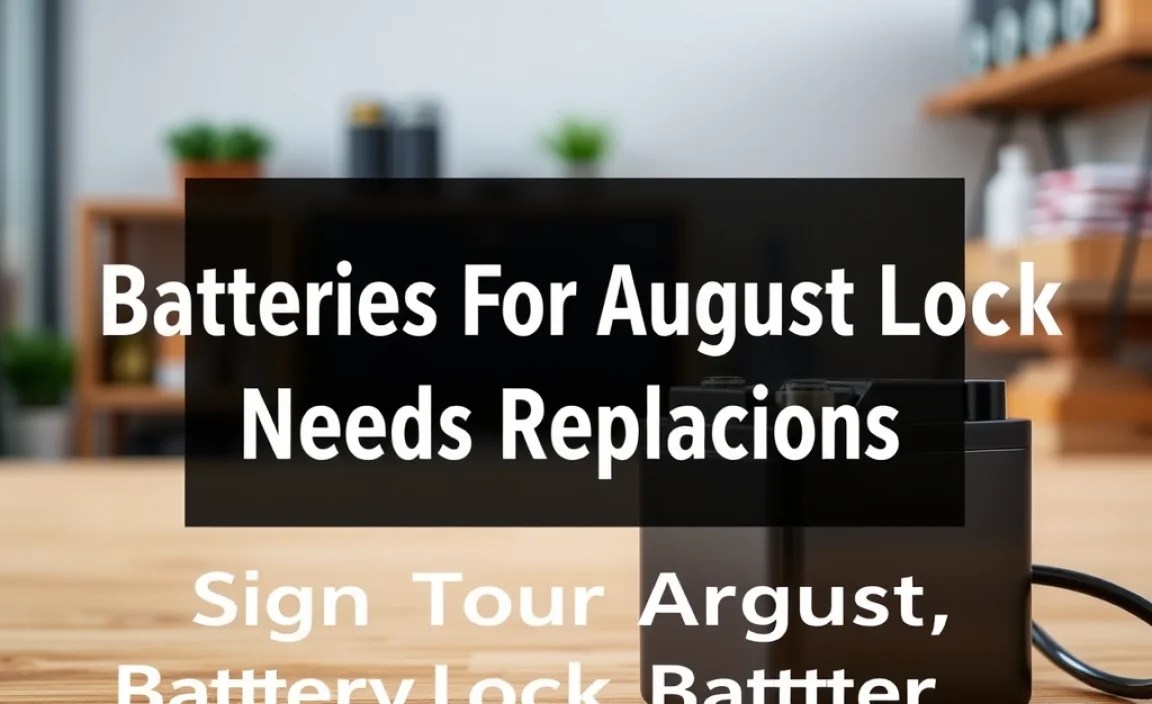 Signs Your August Lock Battery Needs Replacing