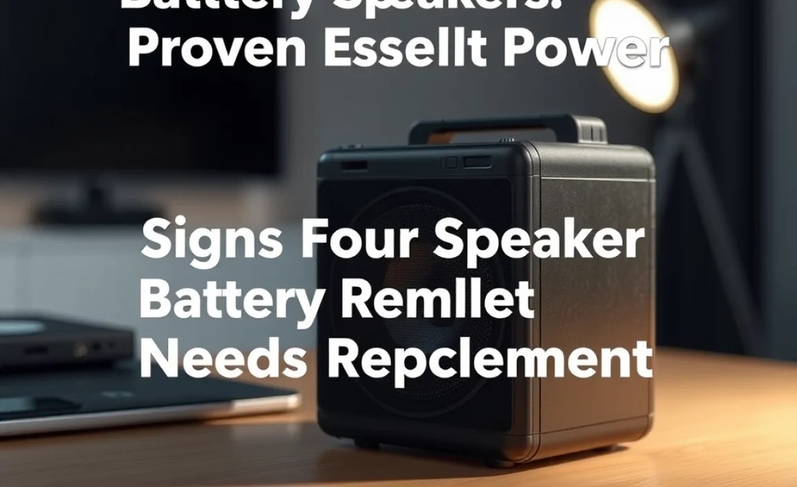 Signs Your Speaker Battery Needs Replacement