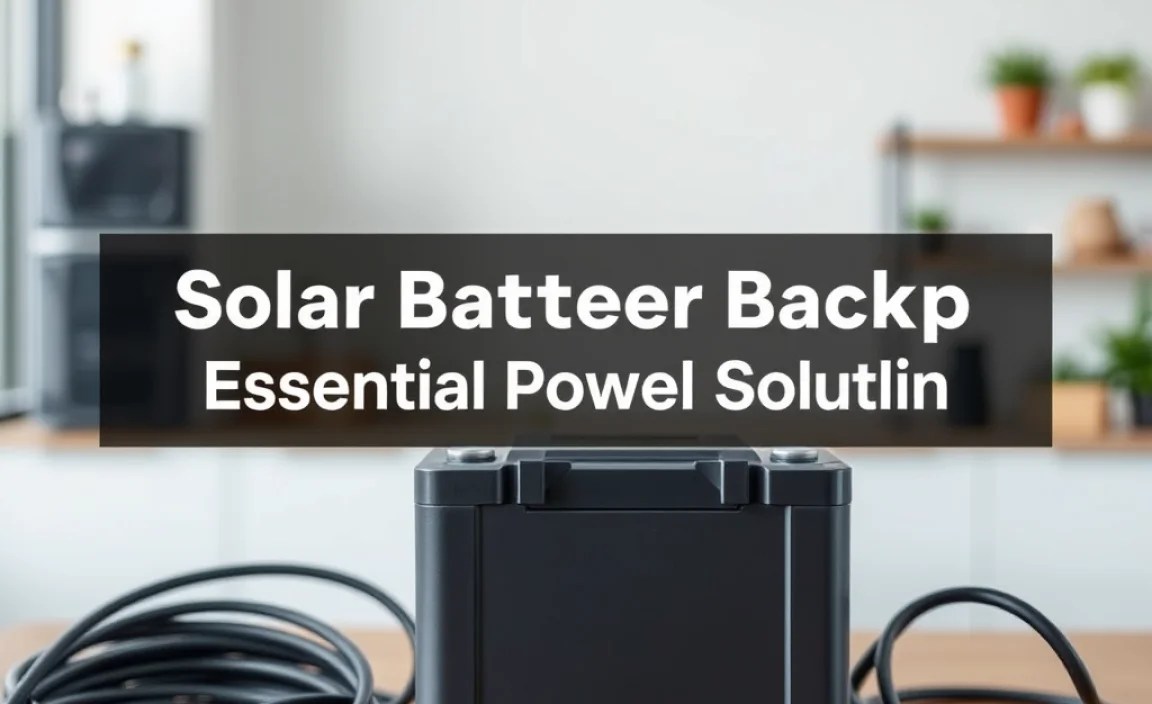 Solar Battery Backup: Essential Power Solution