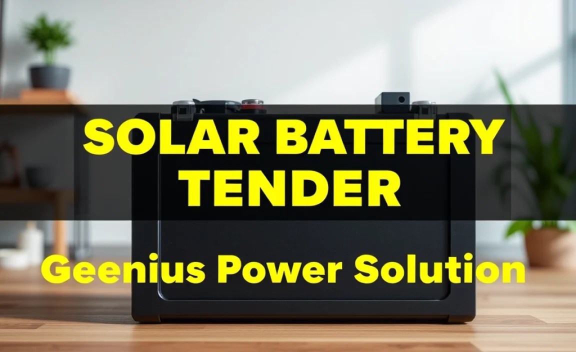 Solar Battery Tender: Genius Power Solution