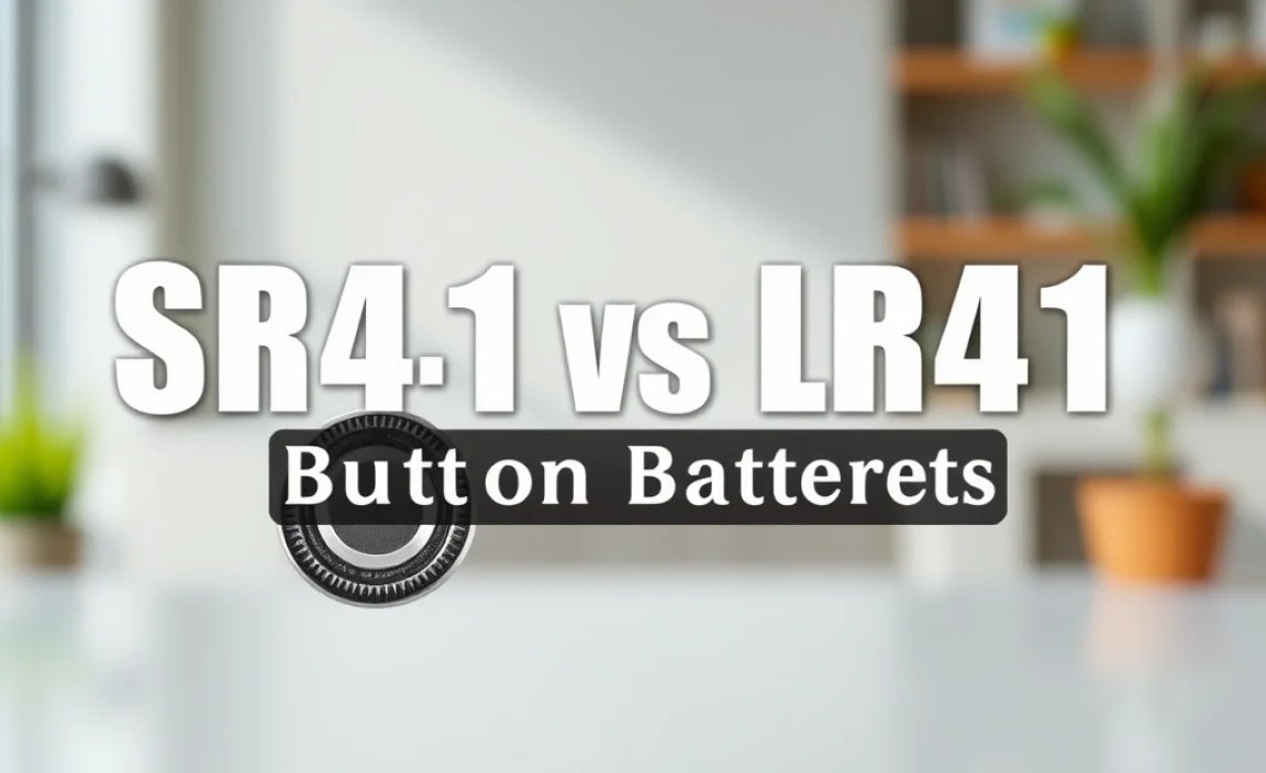 SR41 vs LR41 | Button Cell Batteries