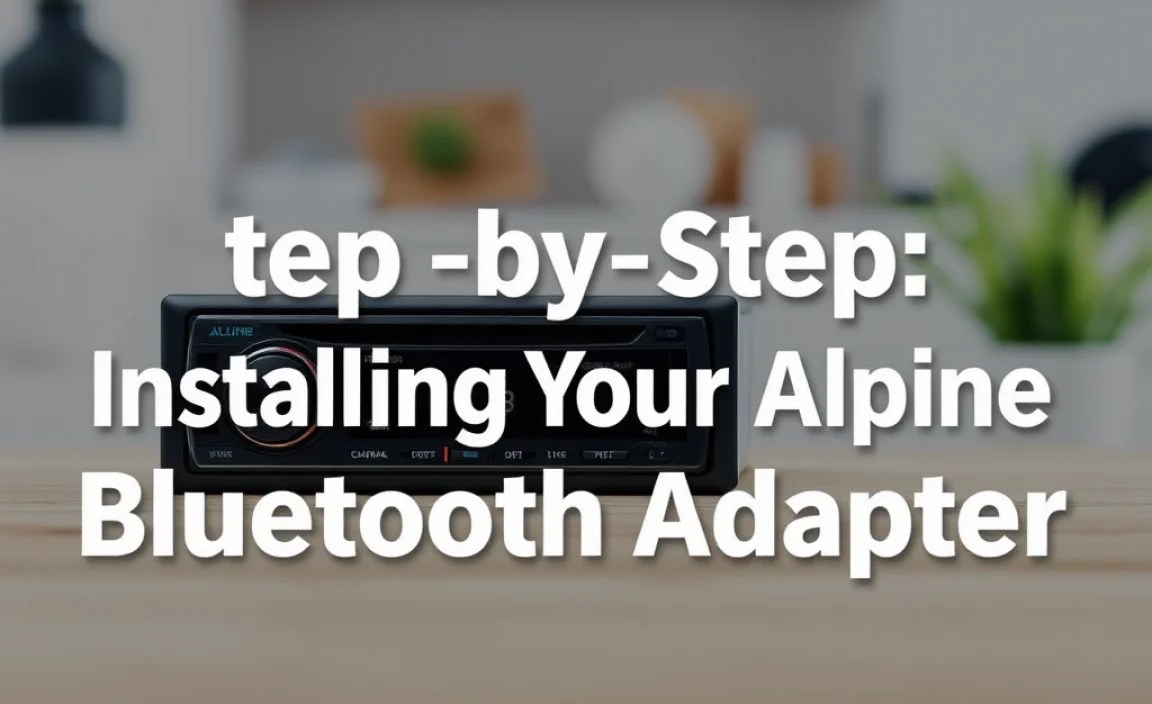 Step-by-Step: Installing Your Alpine Bluetooth Adapter