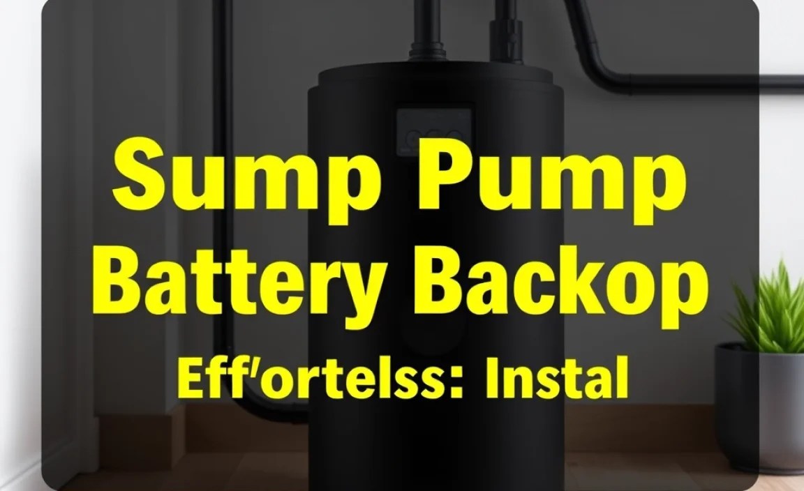 Sump Pump Battery Backup: Effortless Install