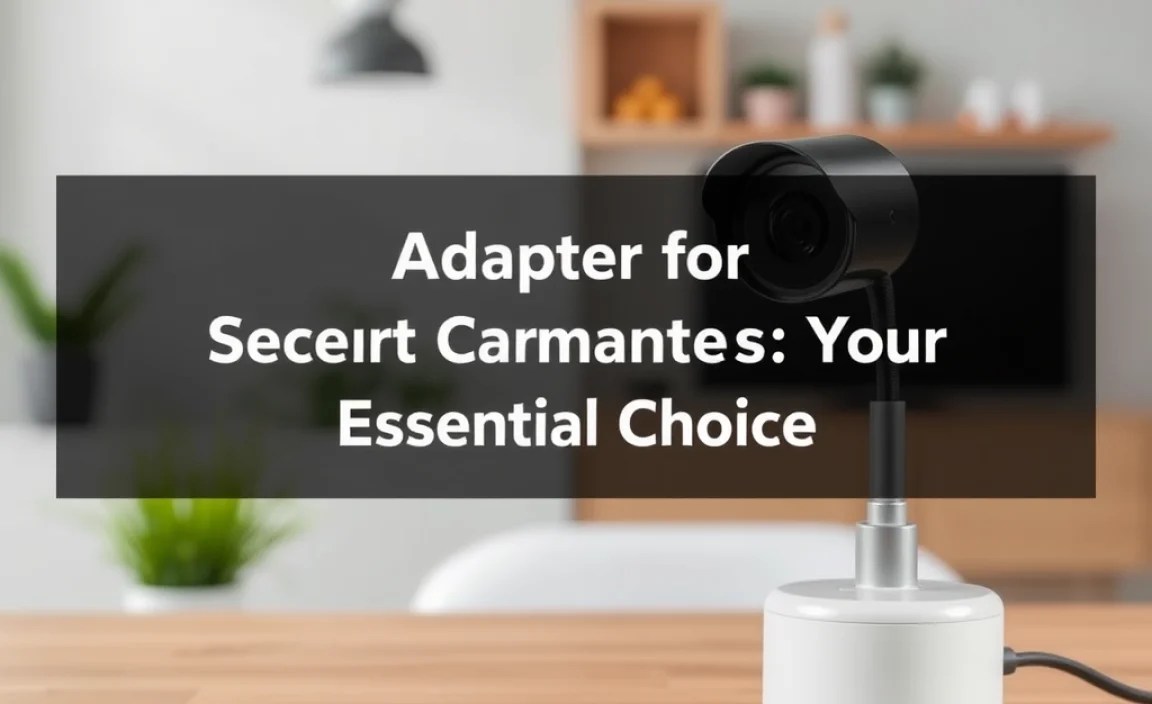 Table: Common Security Camera Power Needs &amp; Adapter Specs
