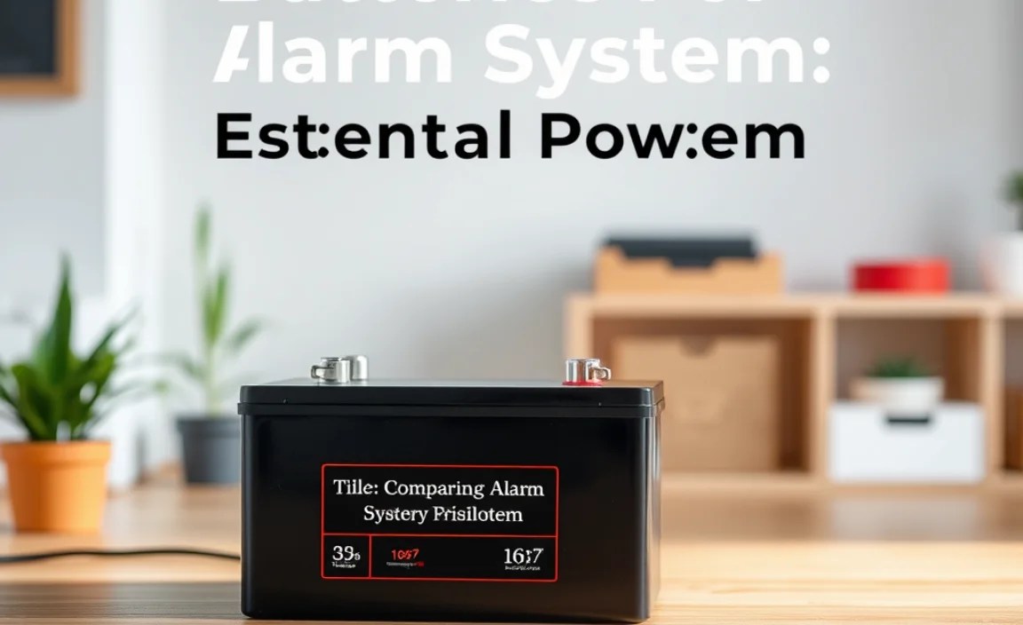 Table: Comparing Common Alarm System Battery Types