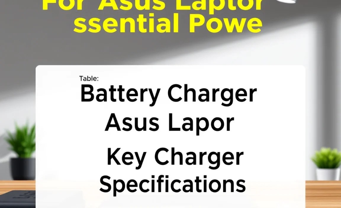 Table: Identifying Key Charger Specifications
