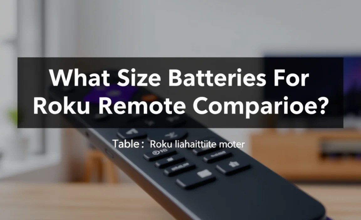 Table: Roku Remote Battery Comparison
