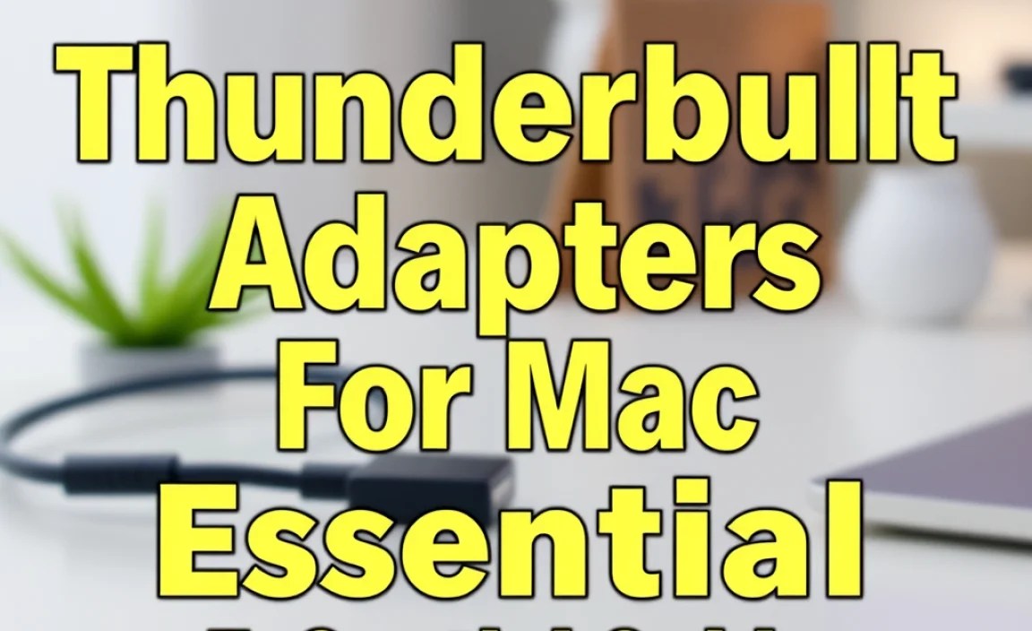Thunderbolt Adapters For Mac: Essential Guide
