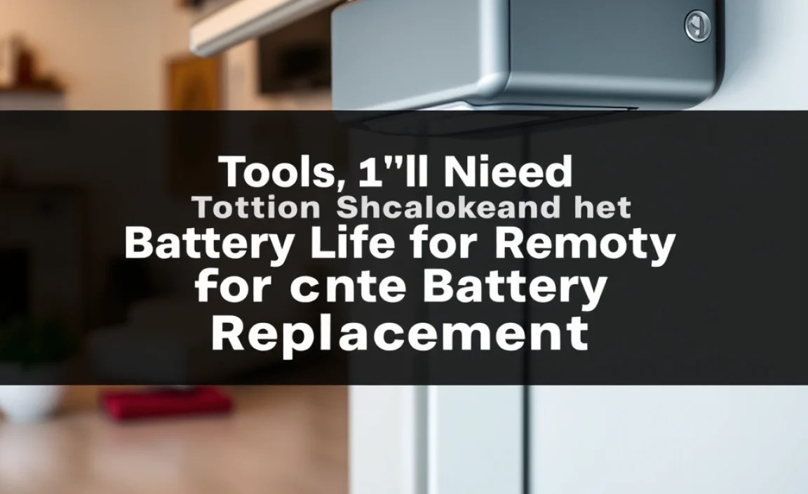 Tools You&rsquo;ll Need for Remote Battery Replacement