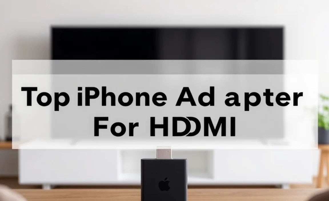 Top Iphone Adapter For Hdmi: Ultimate Viewing Solution