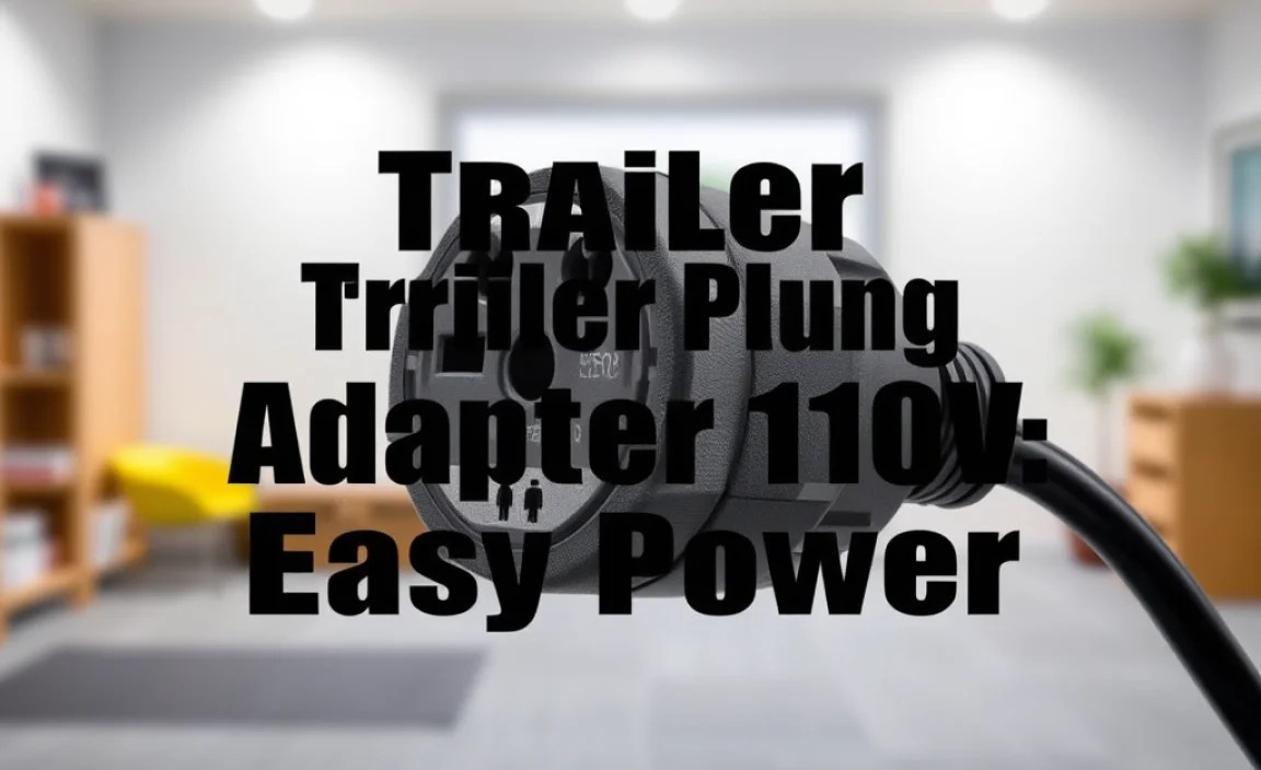 Trailer Plug Adapter 110V: Easy Power