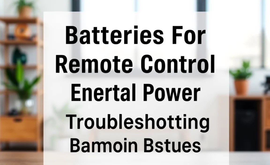 Troubleshooting Common Remote Battery Issues