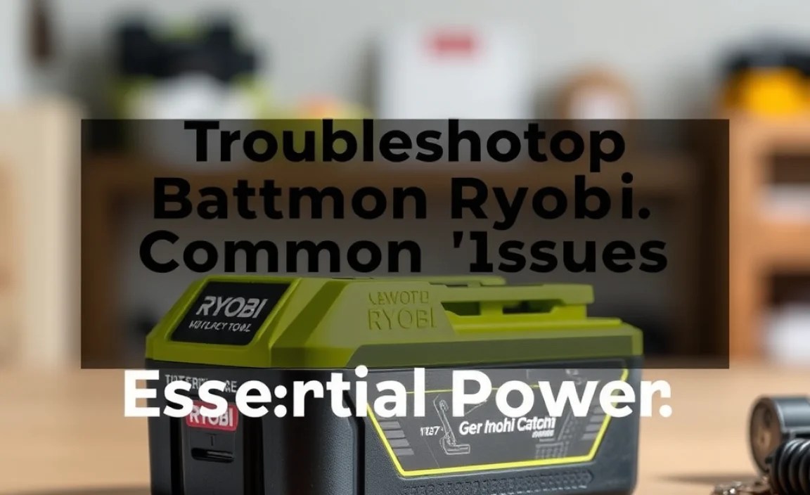Troubleshooting Common Ryobi Battery Issues
