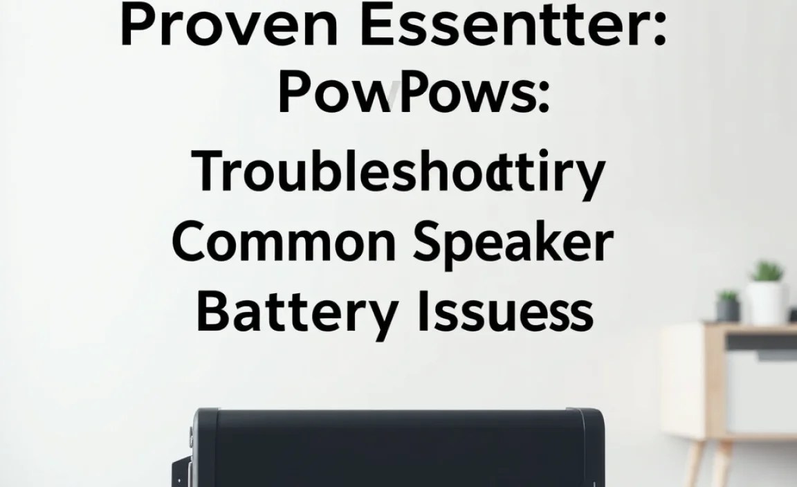 Troubleshooting Common Speaker Battery Issues