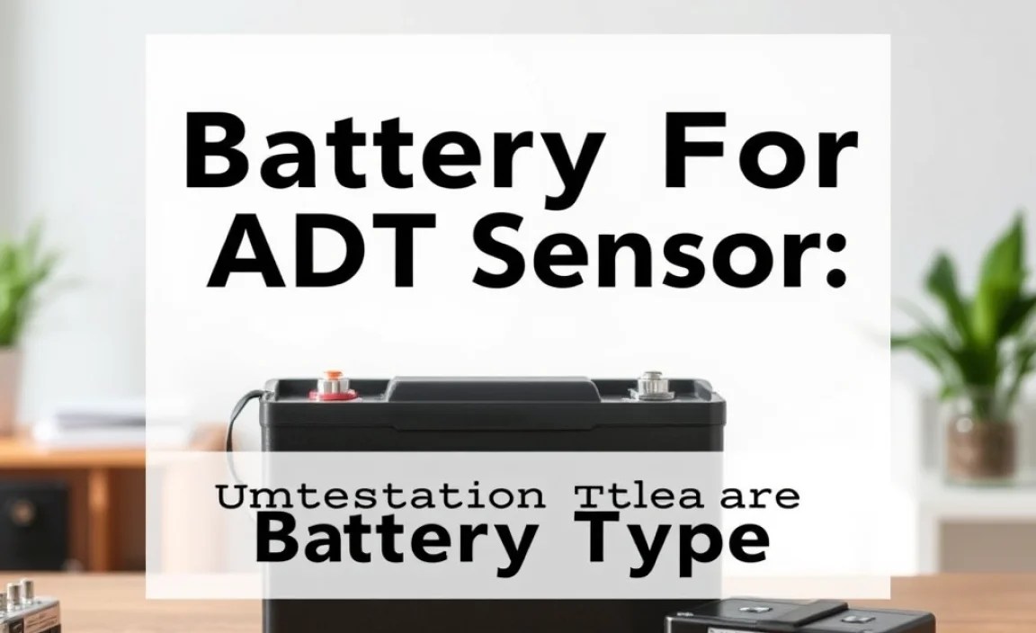 Understanding ADT Sensor Battery Types