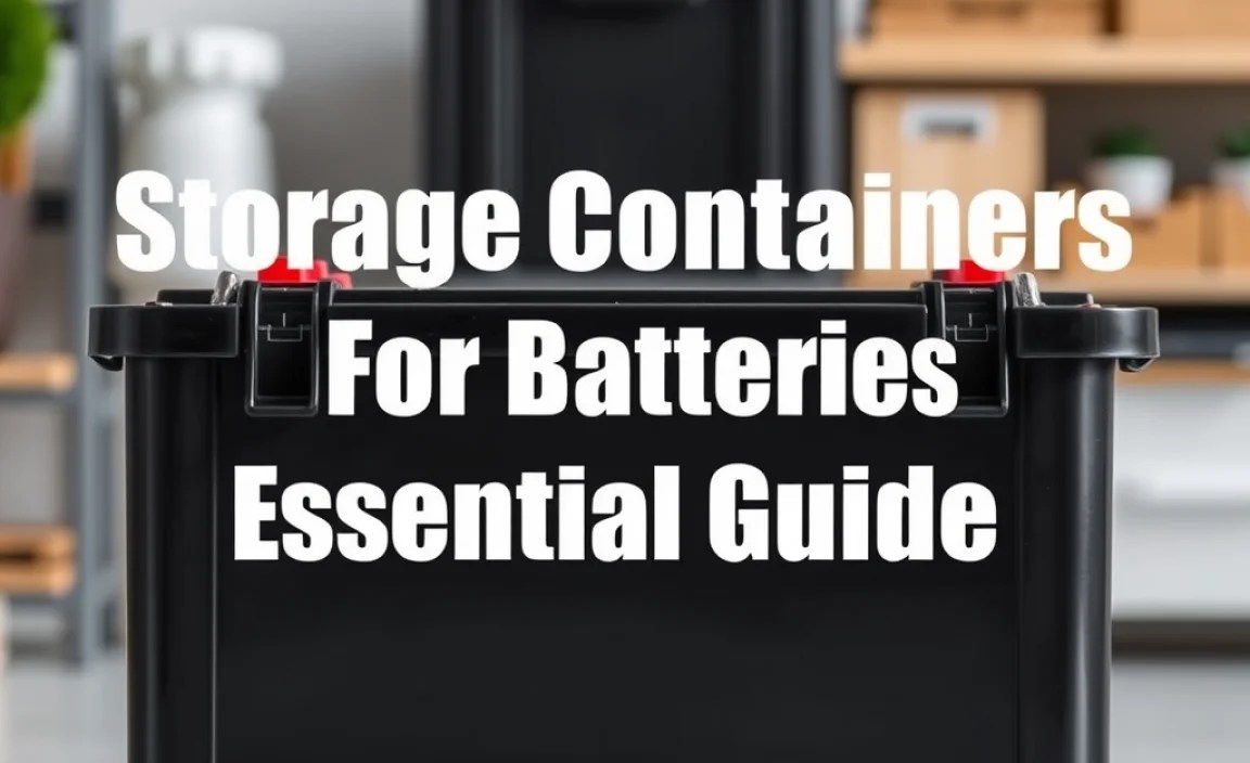 Understanding Battery Types and Their Storage Needs
