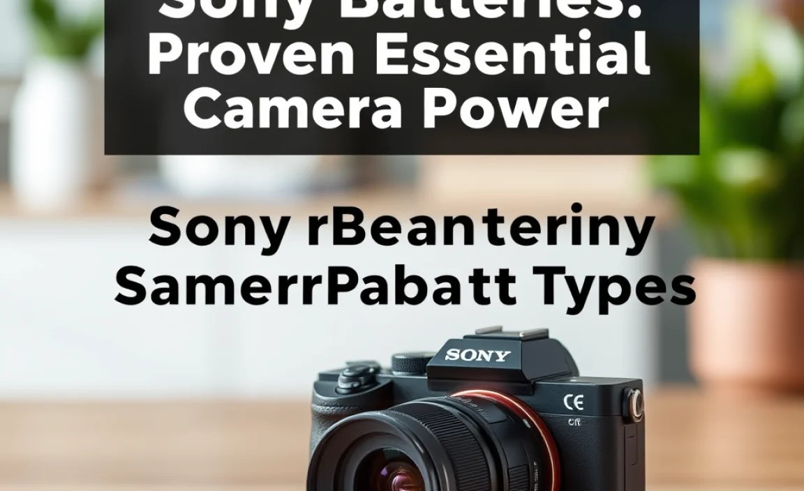 Understanding Sony Camera Battery Types