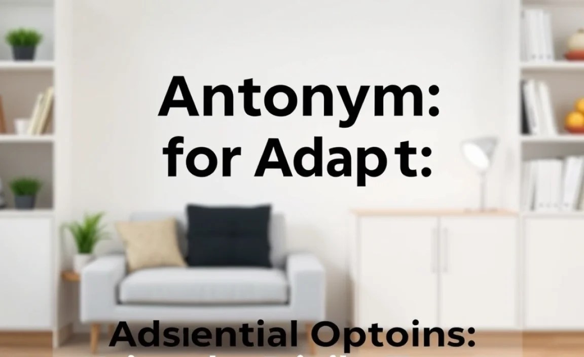 Using the Right Term: Adapt vs. Its Opposites