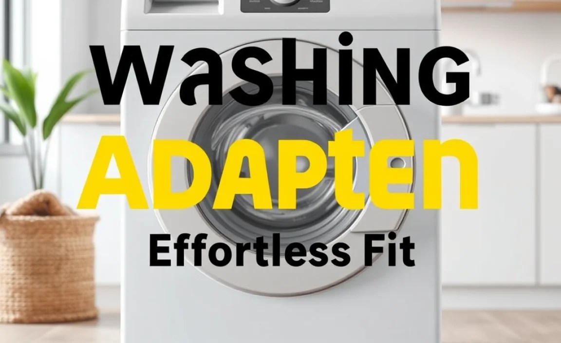 Washing Machine Adapter: Effortless Fit