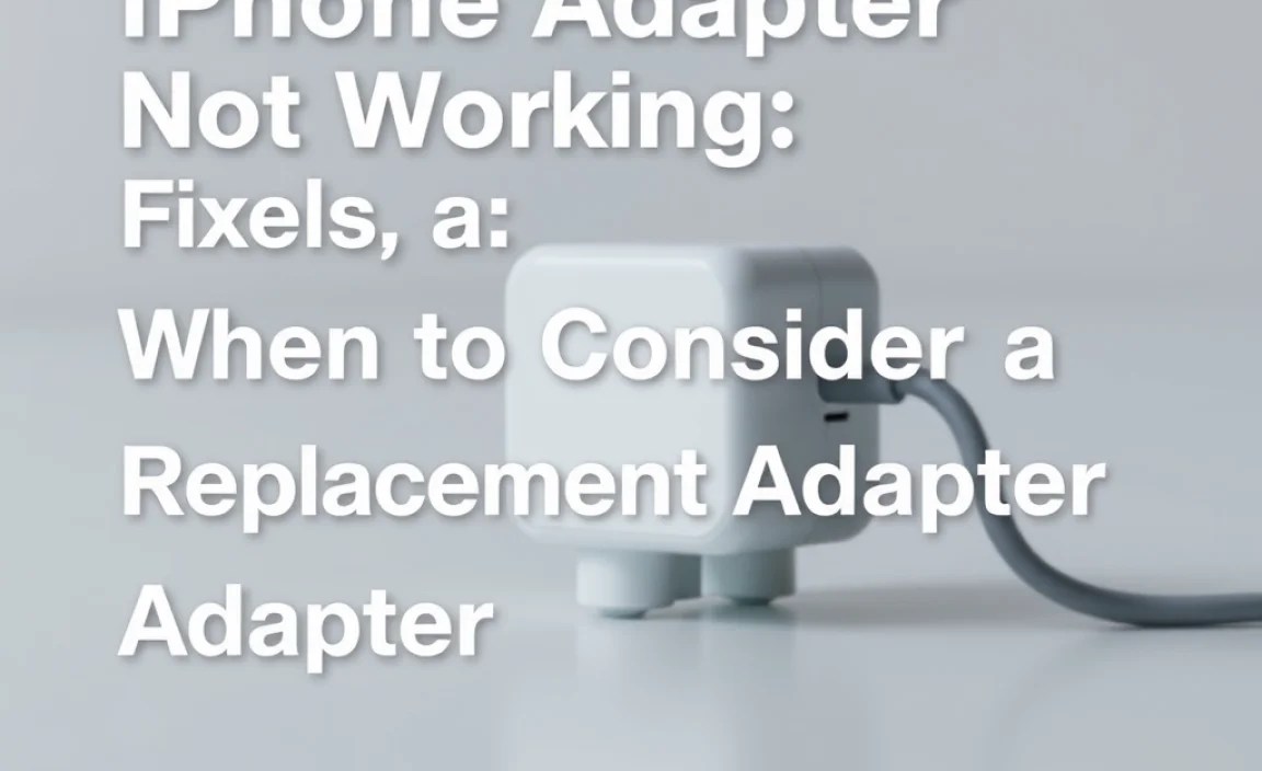 When to Consider a Replacement Adapter