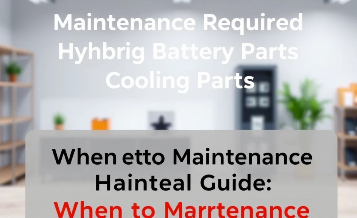 When to Perform Maintenance: A Visual Guide