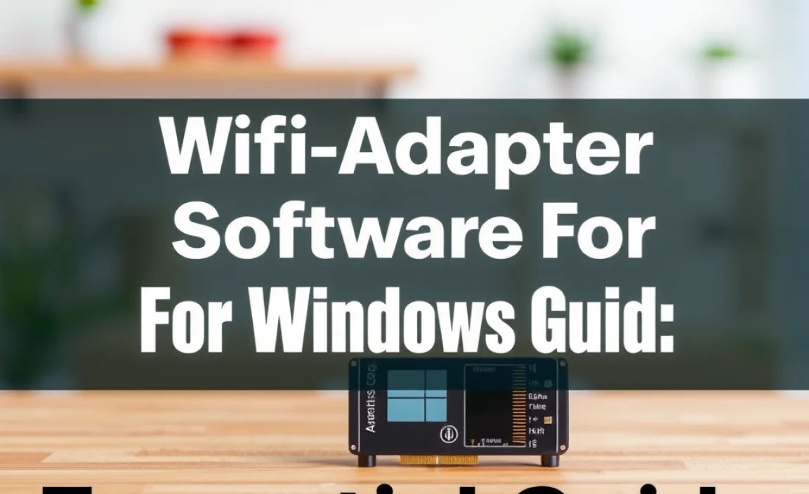 Wifi Adapter Software For Windows 7: Essential Guide