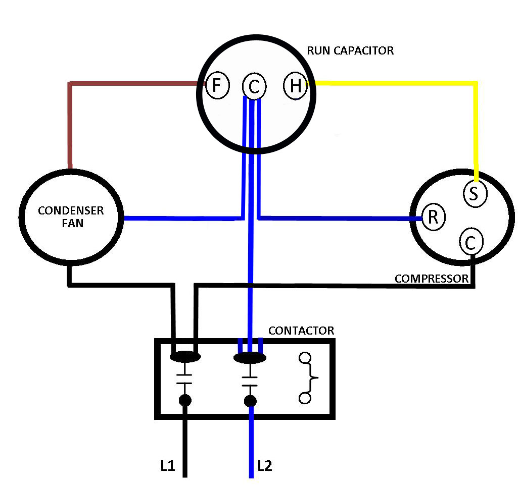 ac outdoor unit capacitor wiring diagram Wiring Diagram and Schematics