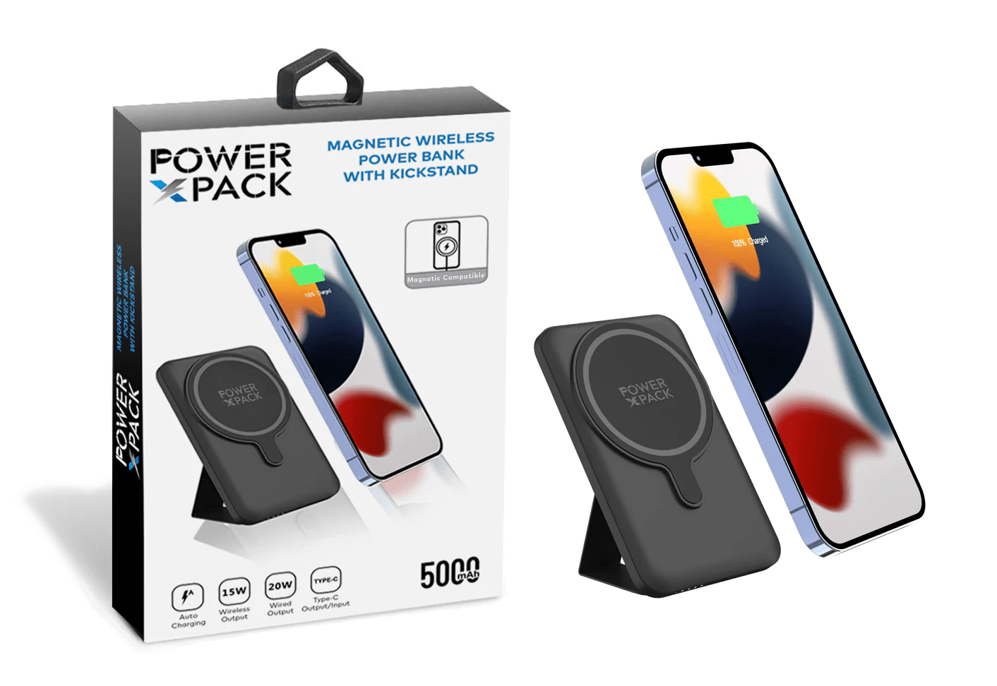 Wireless Power Bank with Kickstand Power X Pack