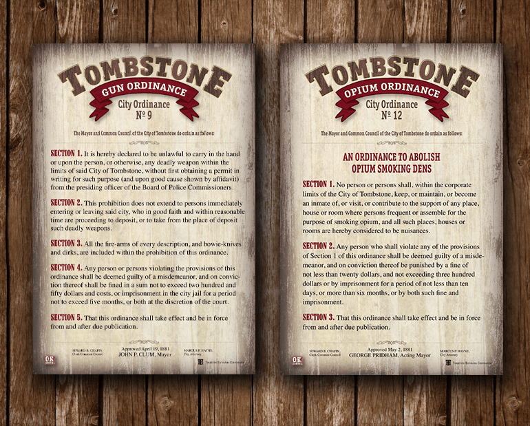 Tombstone City Ordinance Signs PowWow Inc.