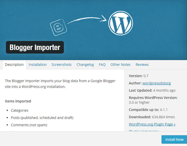 install-blogger-importer-plugin
