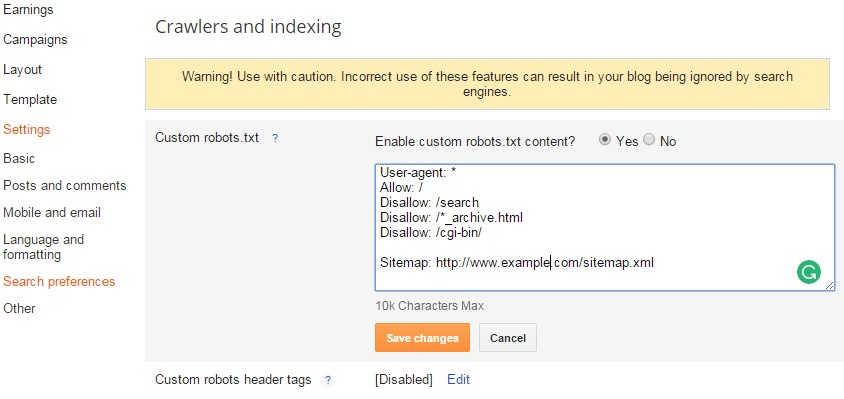 blogger-custom-robots txt