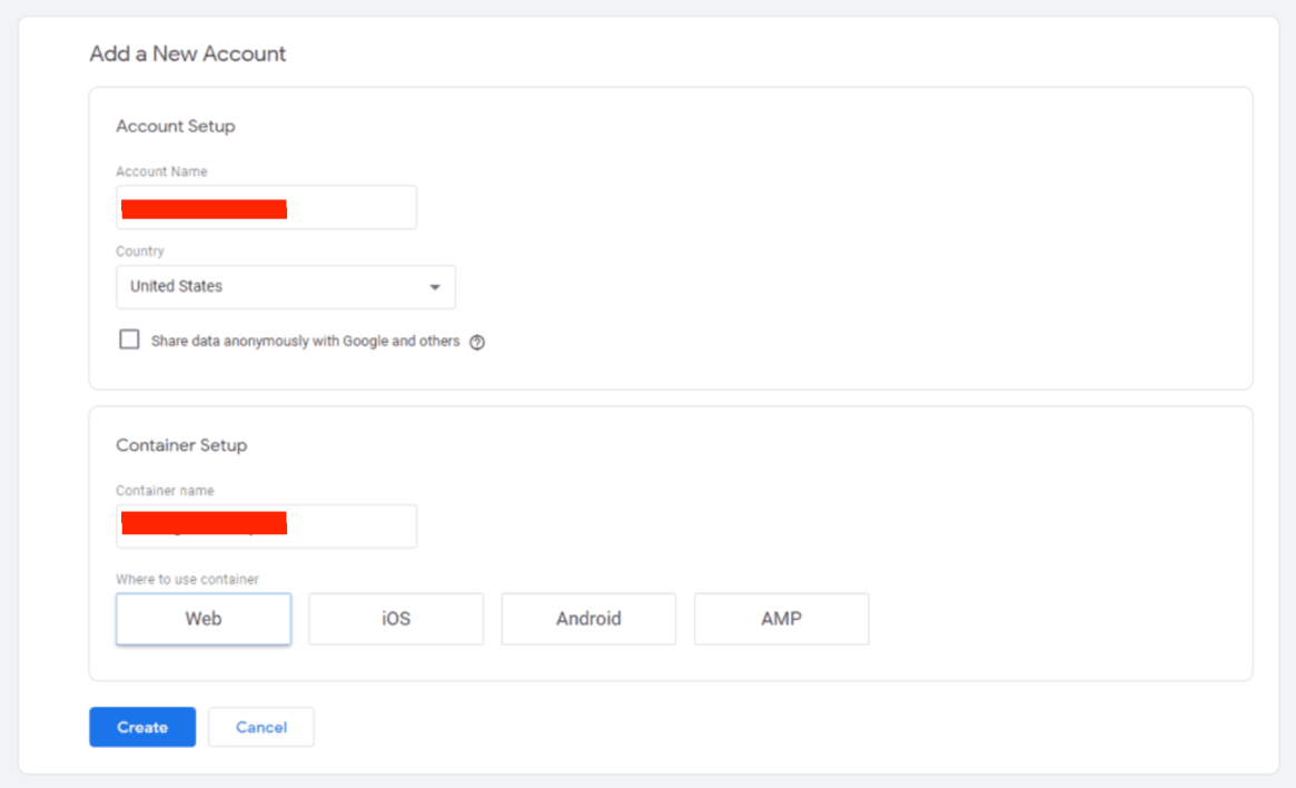 Google Tag manager setup