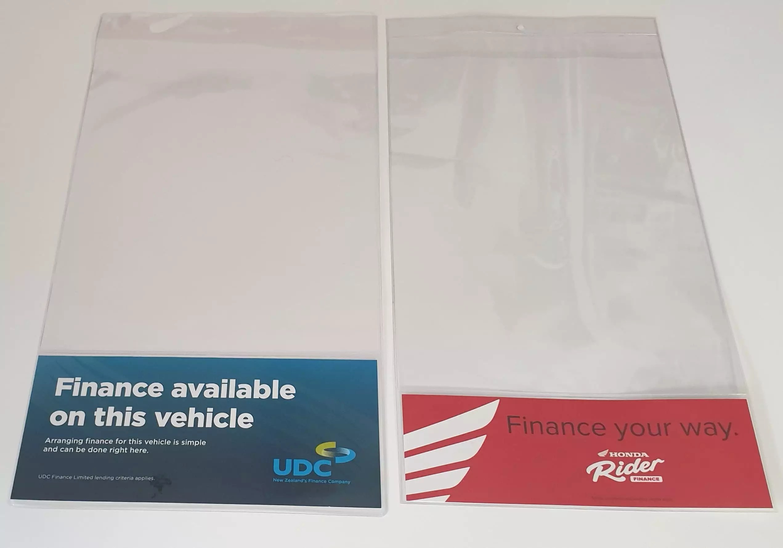 Document wallets, rego pockets, document holder PP Plastics