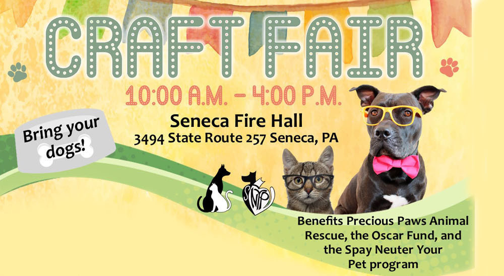 Craft Fair benefit on May 15, 2021 Precious Paws Animal Rescue