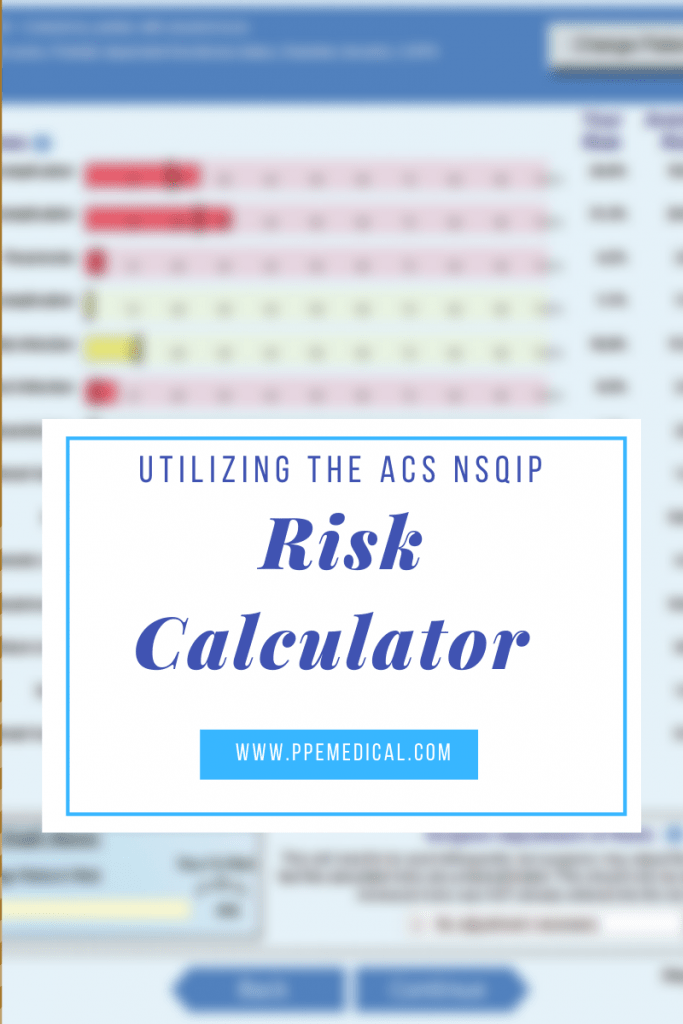Utilizing the ACS NSQIP risk calculator as an inform consent tool for