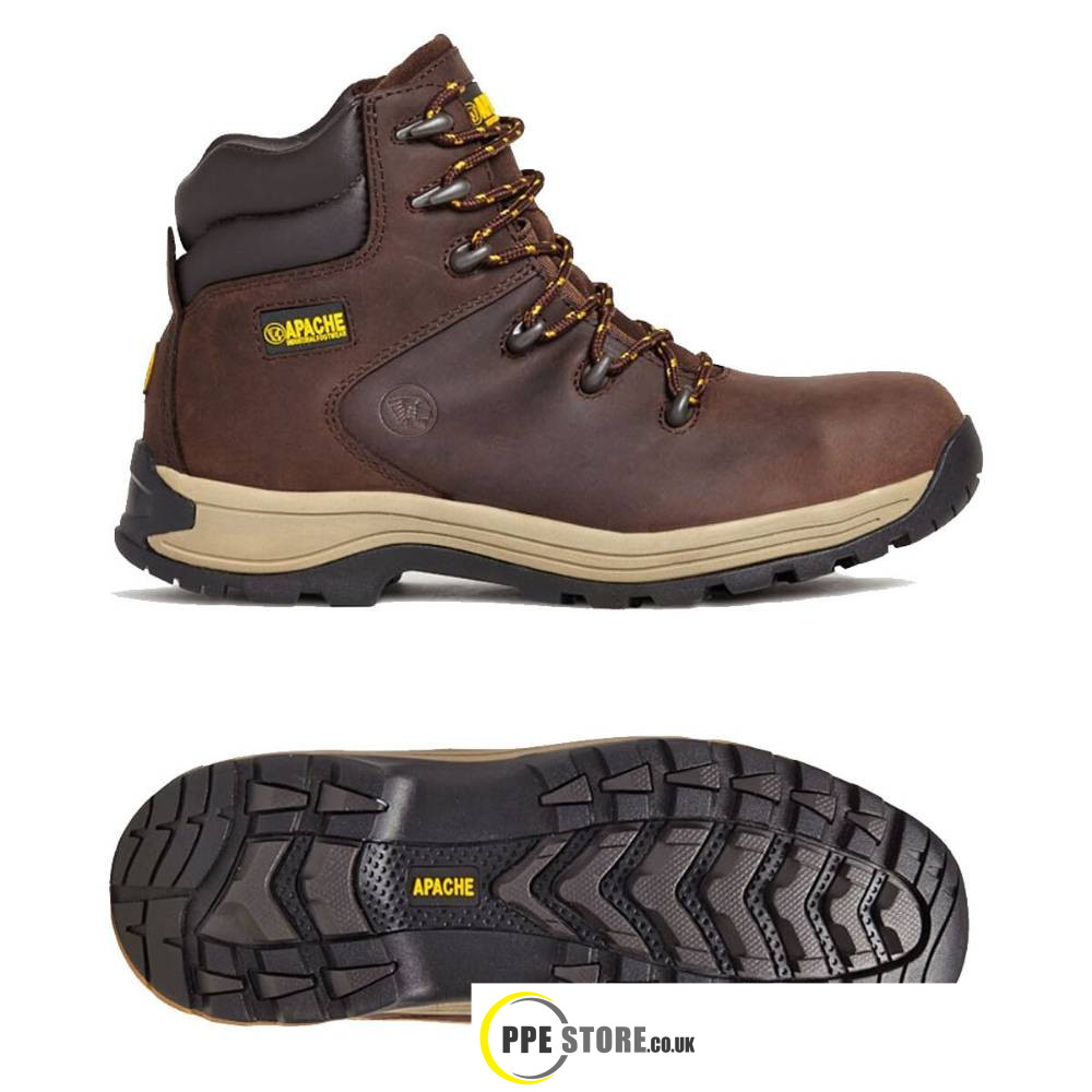 Apache AP315CM Safety Work Boots Brown S3 SRA PPE Store
