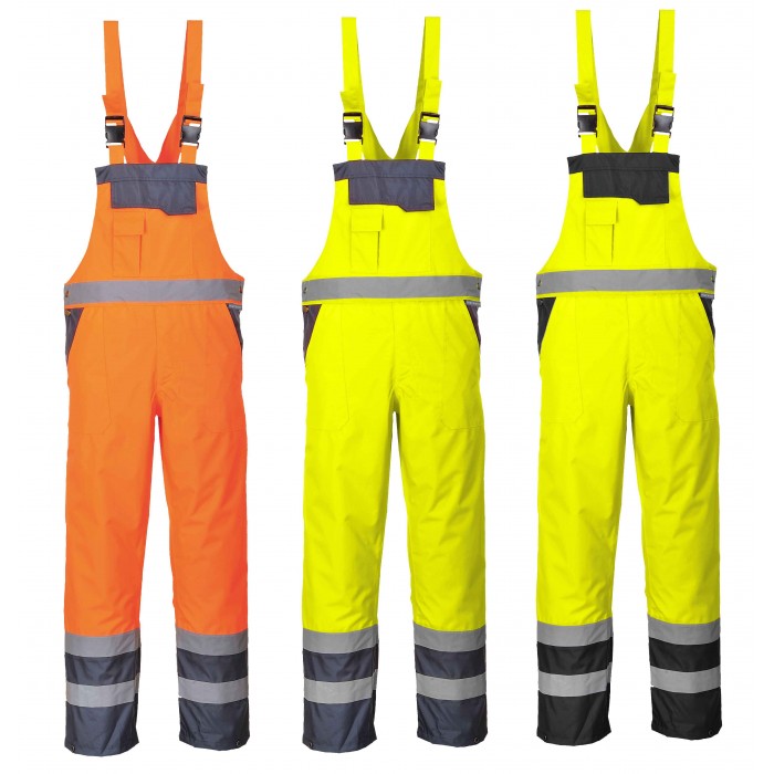 Portwest Contrast Bib & Brace (Unlined) PPE Workwear Direct Work