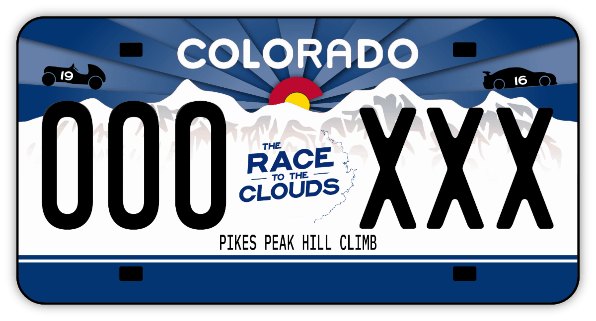 Colorado DMV Issues PPIHC License Plate Pikes Peak International Hill