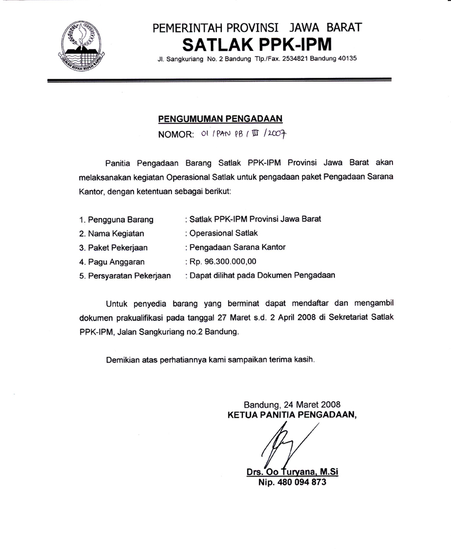 Contoh Surat Kenaikan Harga Sewa - Contoh Surat
