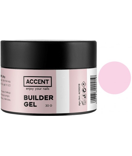 МОДЕЛИРУЮЩИЙ ГЕЛЬ ДЛЯ НОГТЕЙ ACCENT BUILDER GEL 30 Г AC00226 купить с