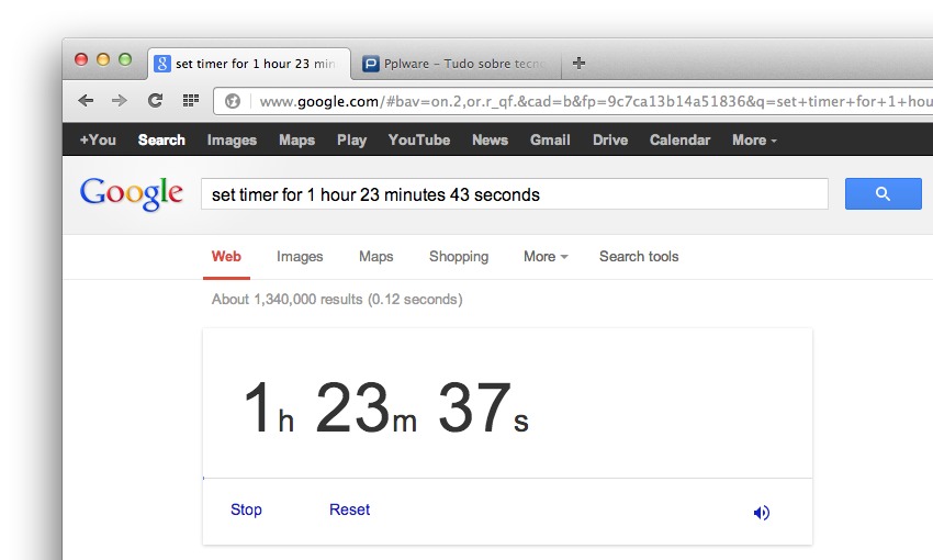 Sabia que pode usar o Google como temporizador?