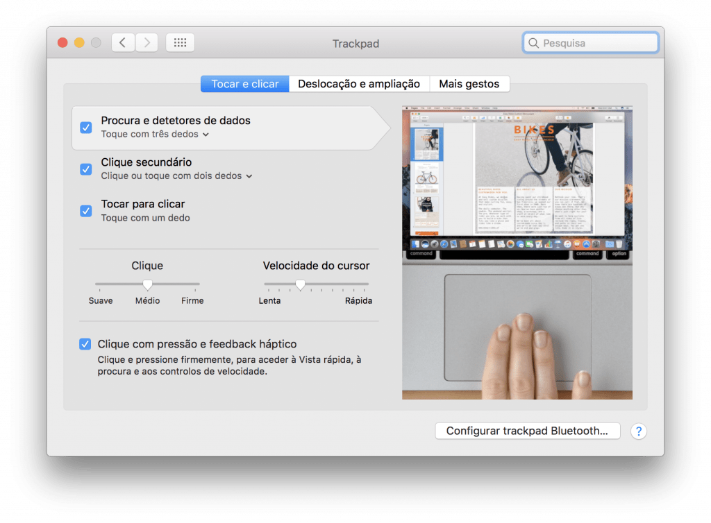 Saiba utilizar o Force Touch do trackpad no seu MacBook Pro 2016