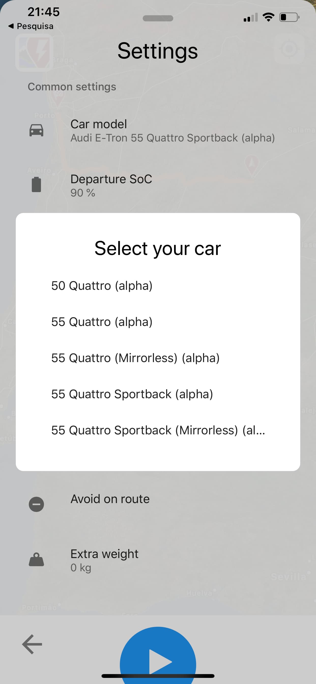 ABRP A melhor app para calcular viagens no seu carro elétrico?