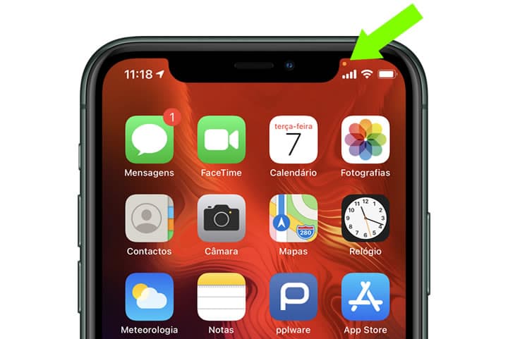 Ios 14 O Que Significam Os Pontos Laranja E Verde Na Barra De Status