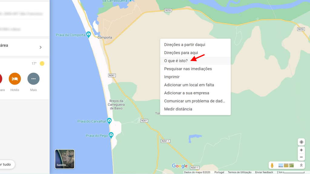 Como descobrir as coordenadas geográficas de um ponto no Google Maps
