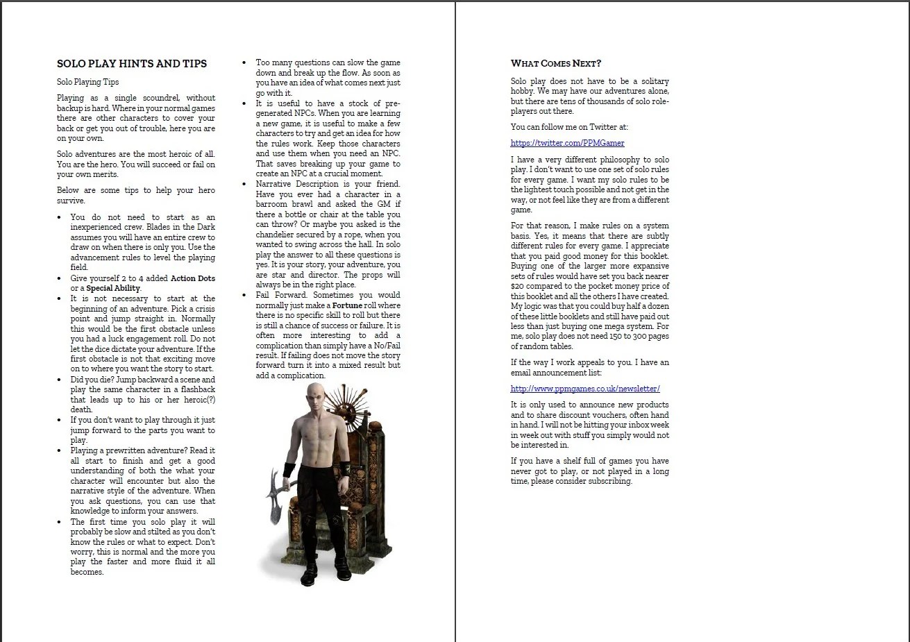 Alone in the Dark, Solo Rules for Blades in the Dark PPMGames