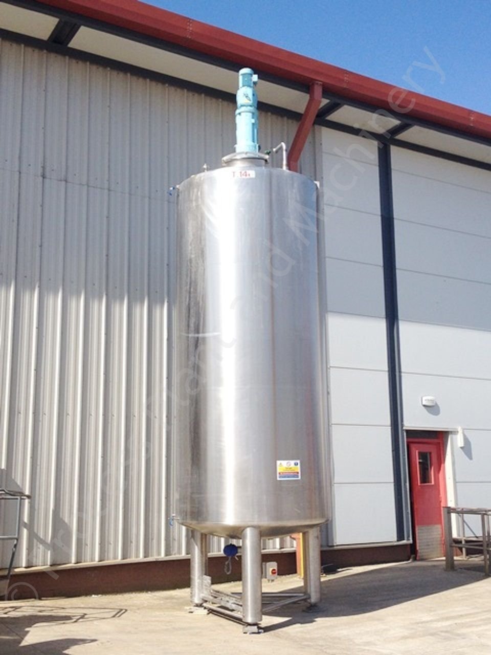 10,000 Ltr Stainless Steel Jacketed Tank with TopMounted Multi Paddle