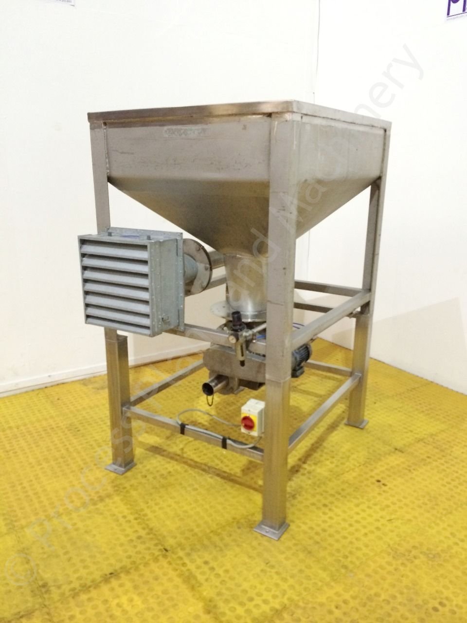Used 8 inch Derion Rotary Valve with Stainless Steel Hopper Process