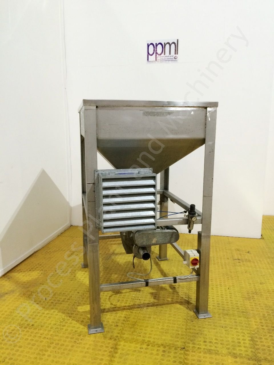 Used 8 inch Derion Rotary Valve with Stainless Steel Hopper Process